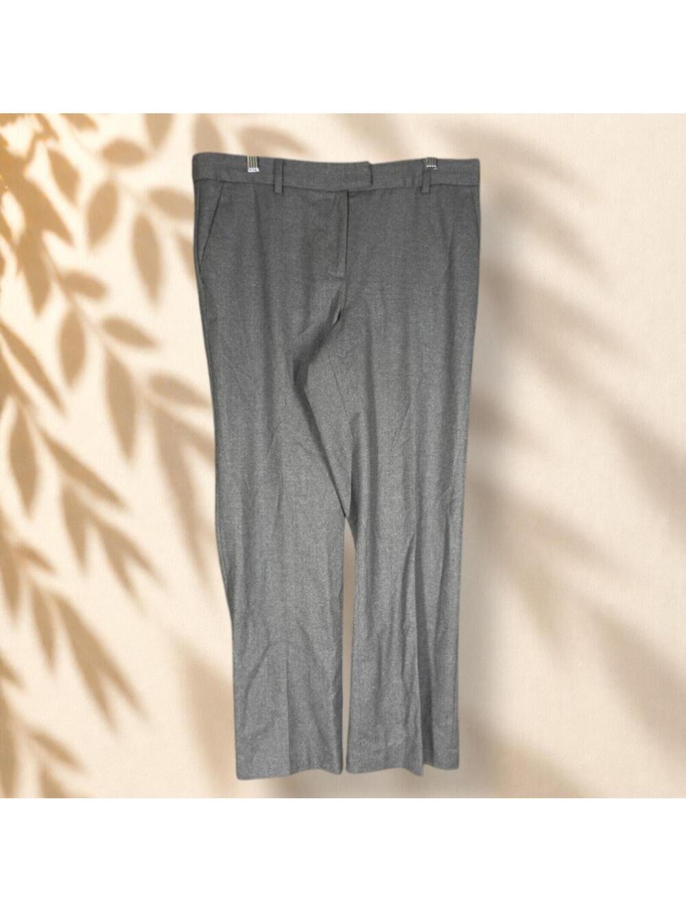 Talbots Dress Pants Women 10P Petite Gray High Rise Pleated Wool Lined Straight - Picture 1 of 8